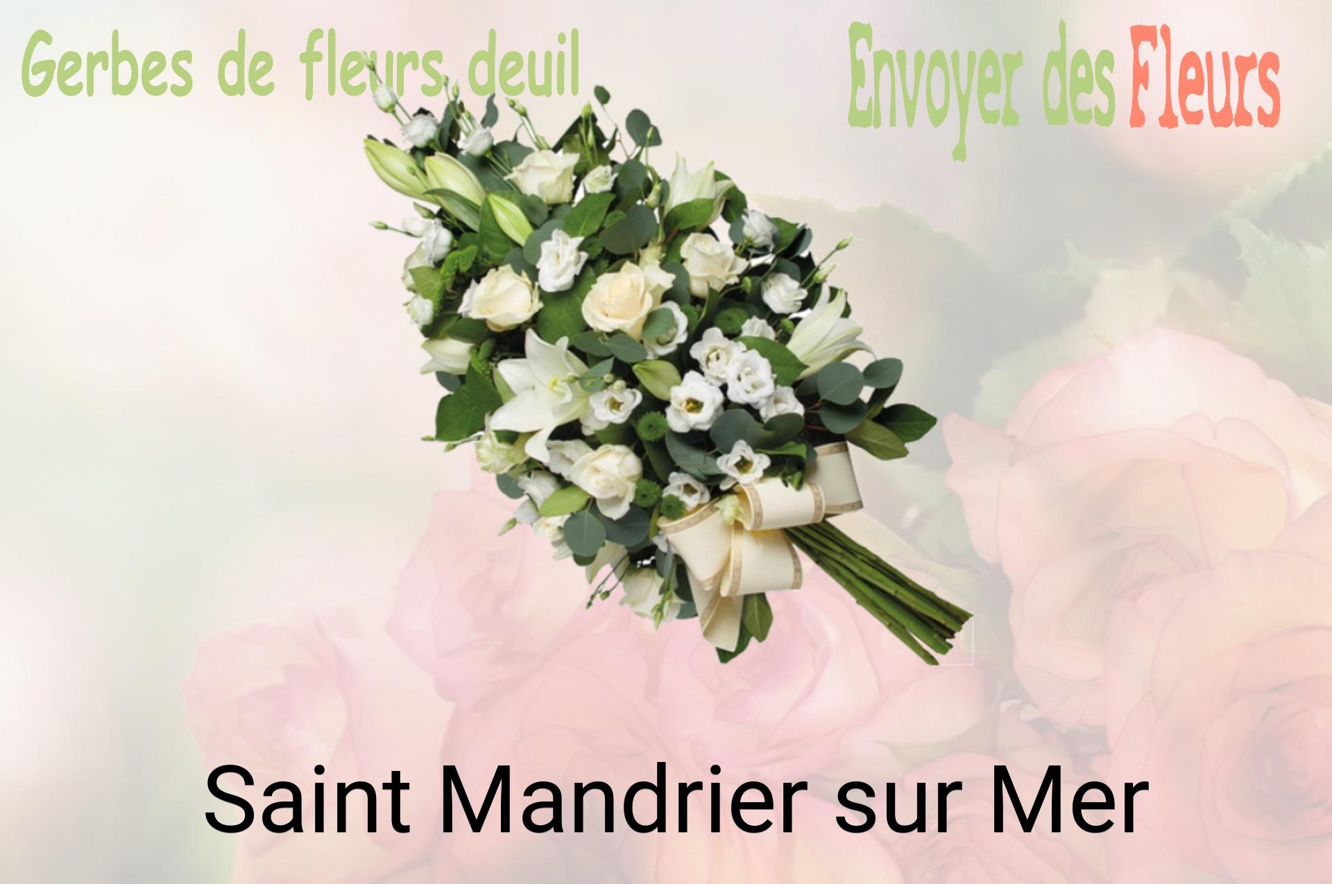 Gerbe de fleurs de deuil livrée à Saint-Mandrier-sur-Mer
